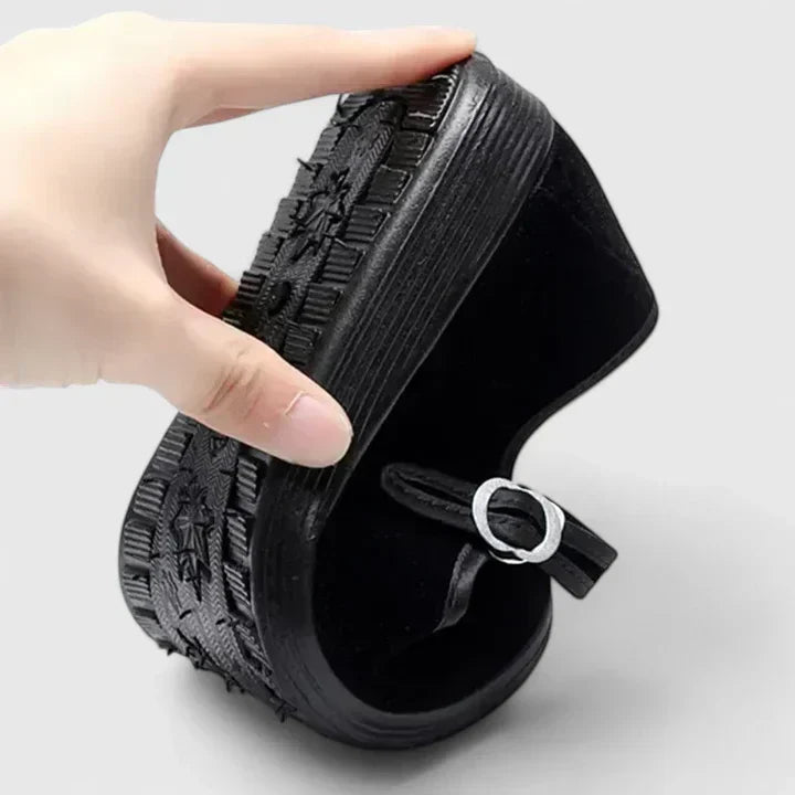 Emma | Kvinders Flade Sko Forår Casual Velour Rem