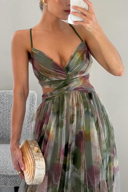 Lisbeth | Dame Blomstret Maxi Kjole Til Forår