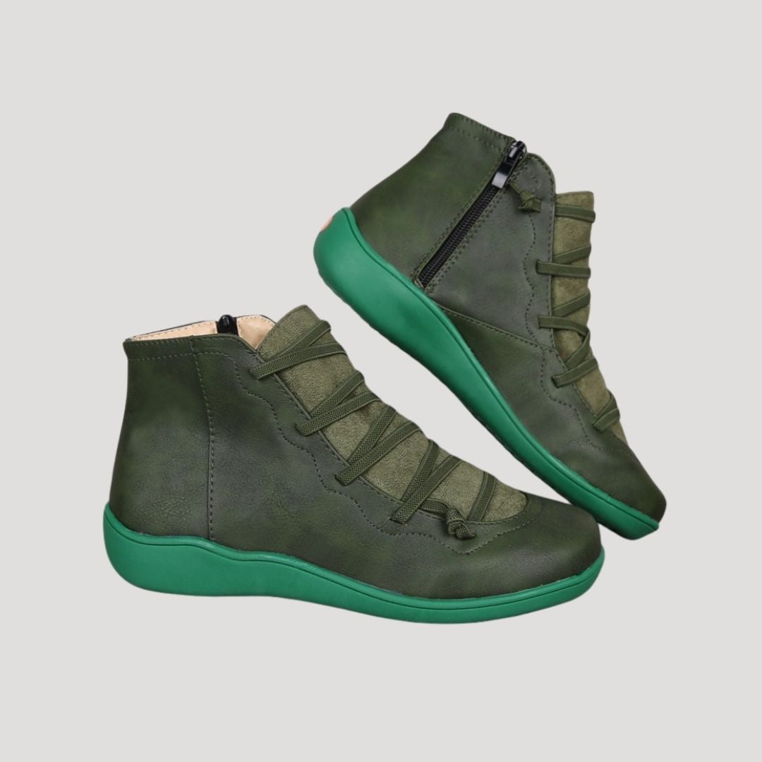 Hanne | Dame Casual Ankelstøvler Med Remdetalje Til Forår