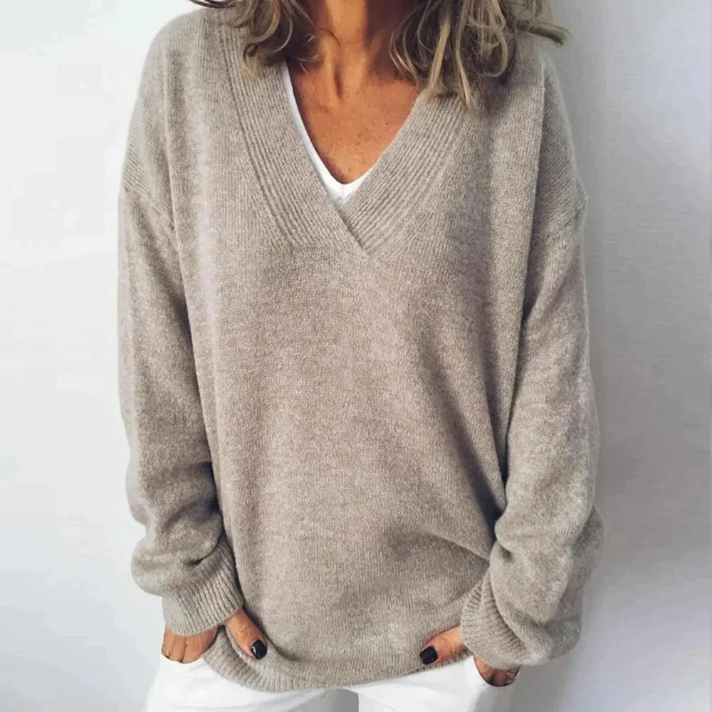 Amelia | Dame Forårs V Hals Sweater