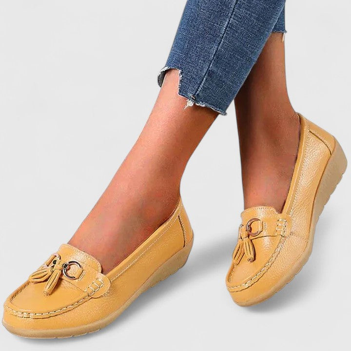 Agnete | Dame Loafers Forår Slip-On Casual Frynser