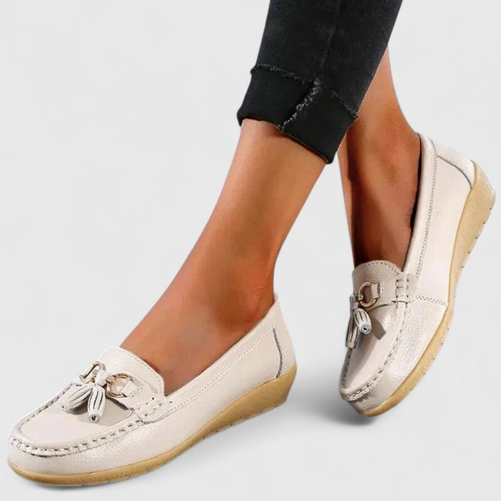 Agnete | Dame Loafers Forår Slip-On Casual Frynser