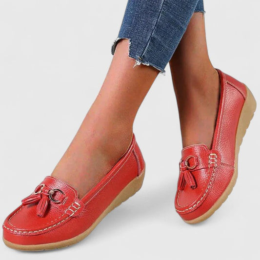 Agnete | Dame Loafers Forår Slip-On Casual Frynser