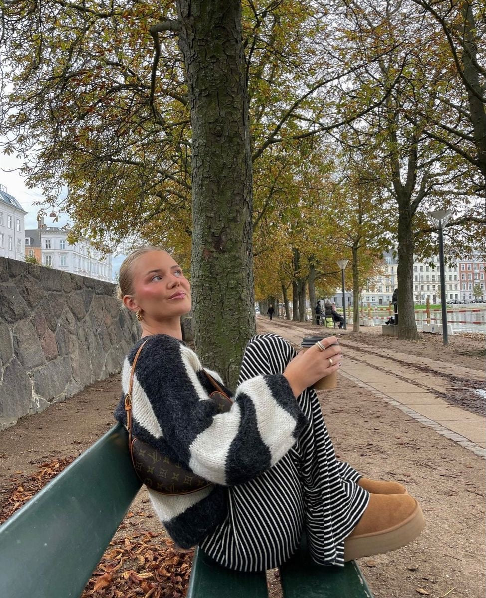 Jytte | Dame Bukser Forår Stribede Løs Pasform Afslappet