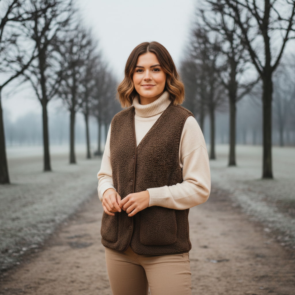 Ulla | Dame Sherpa Vest Til Forår