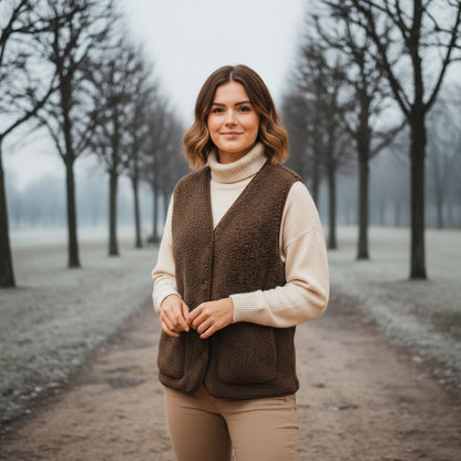 Ulla | Dame Sherpa Vest Til Forår