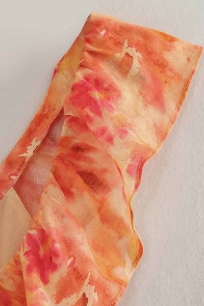 Mette | Dame Maxi Kjole Med Blomsterprint Og Flæsedetaljer