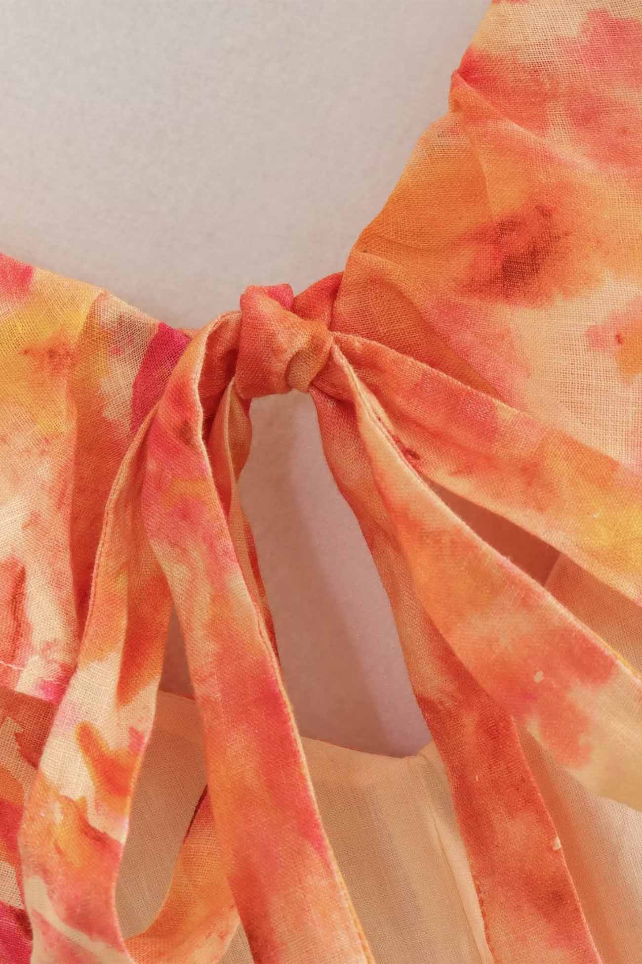 Mette | Dame Maxi Kjole Med Blomsterprint Og Flæsedetaljer