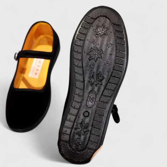 Emma | Kvinders Flade Sko Forår Casual Velour Rem