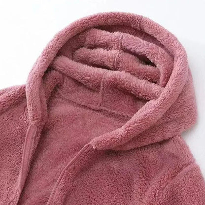 Grete | Dame Hættetrøje Vinter Lynlås Blød Hoodie