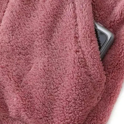 Grete | Dame Hættetrøje Vinter Lynlås Blød Hoodie