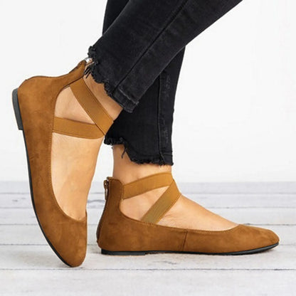 Lene | Dame Ballerinaer Forår Ankelrem Flade Stabil