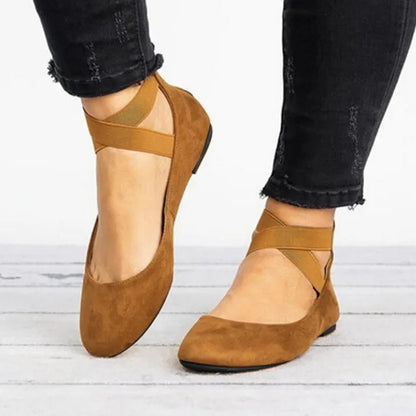 Lene | Dame Ballerinaer Forår Ankelrem Flade Stabil