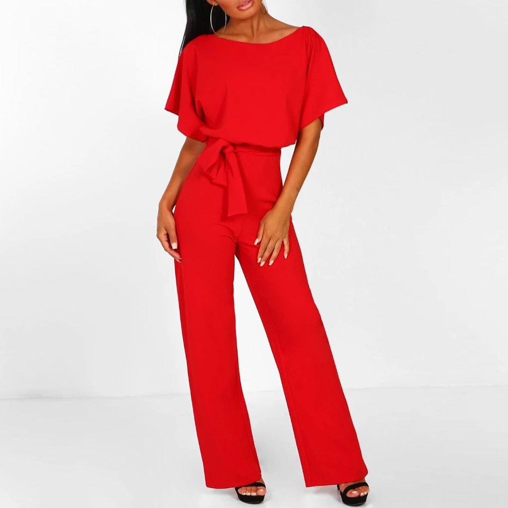 Elvira | Dame Elegant Jumpsuit med Bælte