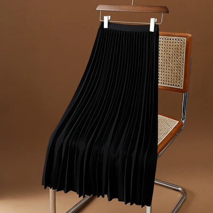 Merete | Dame Plisseret Maxi Nederdel Til Forår