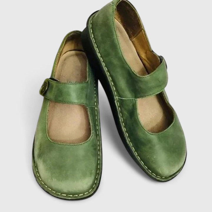 Laura | Dame Mary Jane Sko Forår Casual Rem Flade