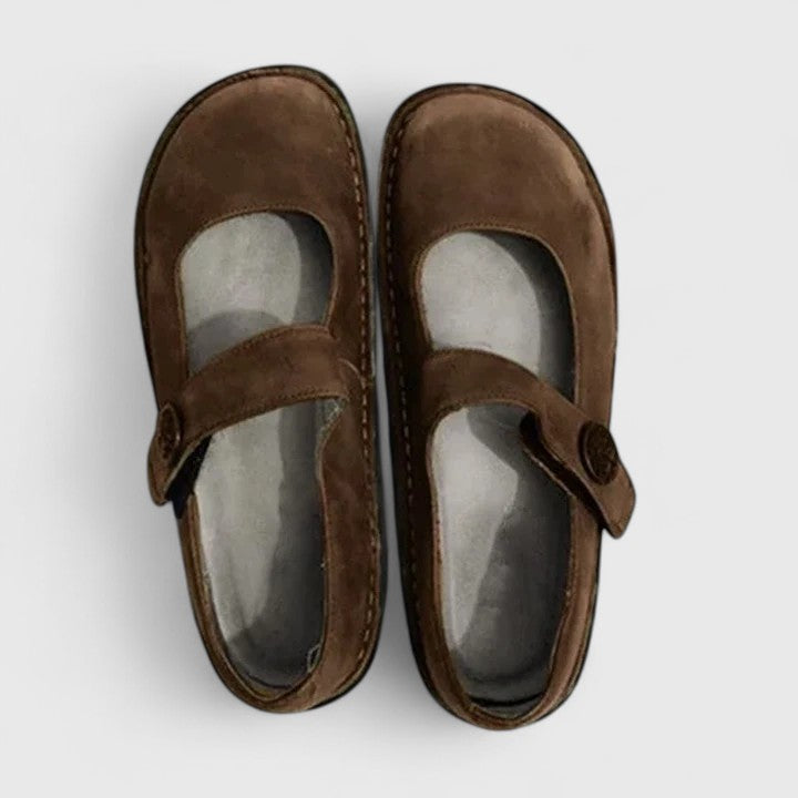 Laura | Dame Mary Jane Sko Forår Casual Rem Flade