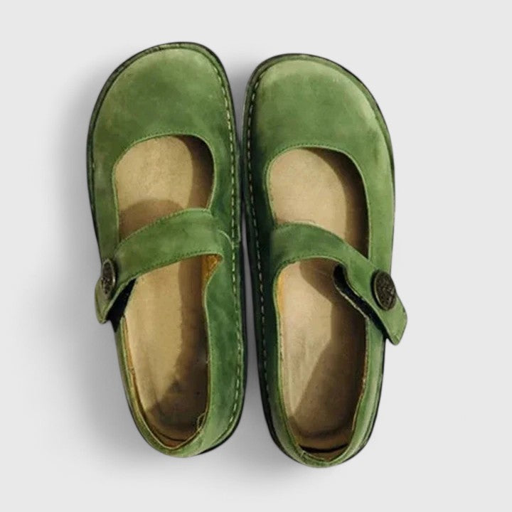 Laura | Dame Mary Jane Sko Forår Casual Rem Flade