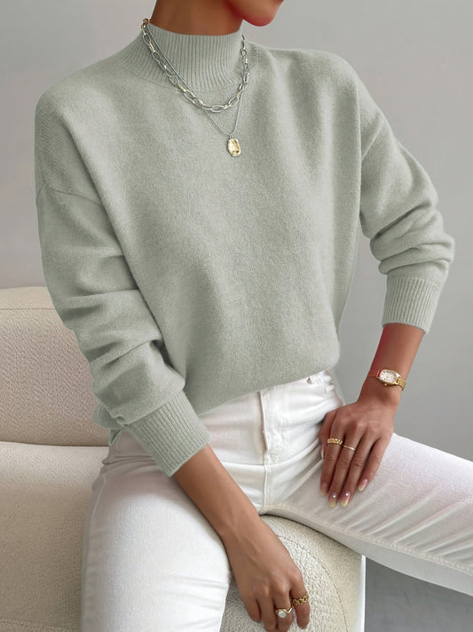 Inge | Dame Mock Neck Sweater Til Forår