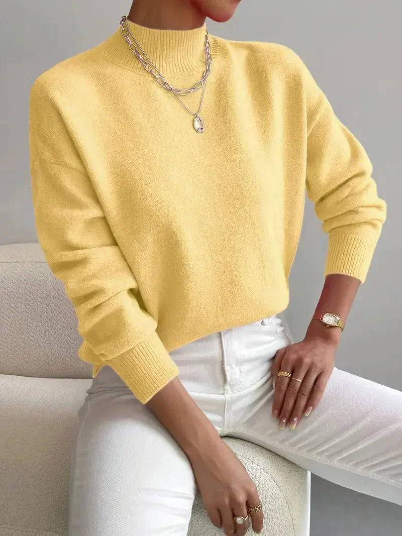 Inge | Dame Mock Neck Sweater Til Forår