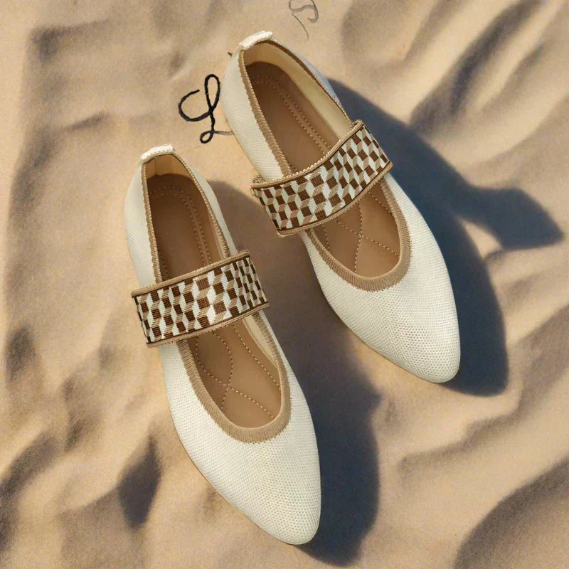 Pia | Dame Ballerinaer Forår Rem Flade Casual